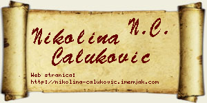 Nikolina Čaluković vizit kartica